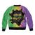 Mardi Gras Sleeve Zip Bomber Jacket Laissez Les Bons Temps Rouler LT05 - Wonder Print Shop