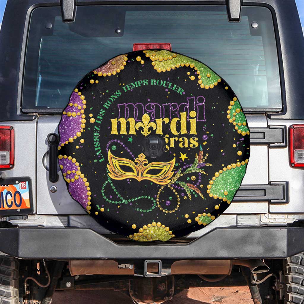 Mardi Gras Spare Tire Cover Laissez Les Bons Temps Rouler LT05 - Wonder Print Shop