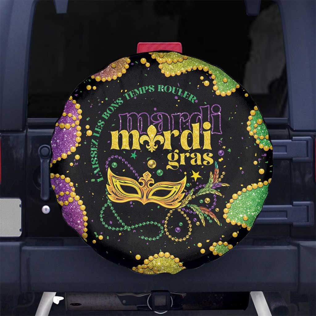 Mardi Gras Spare Tire Cover Laissez Les Bons Temps Rouler LT05 - Wonder Print Shop