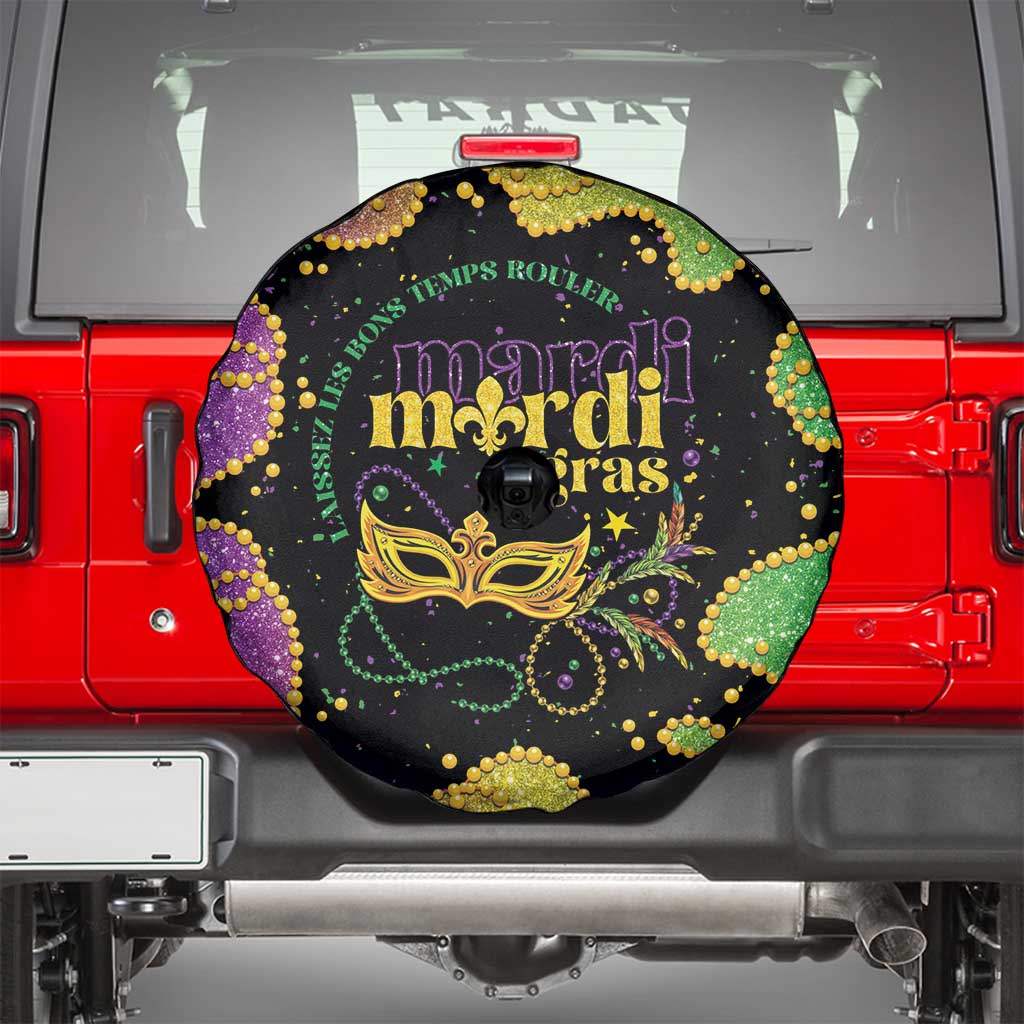 Mardi Gras Spare Tire Cover Laissez Les Bons Temps Rouler LT05 - Wonder Print Shop