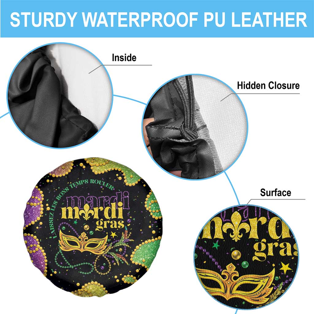 Mardi Gras Spare Tire Cover Laissez Les Bons Temps Rouler LT05 - Wonder Print Shop