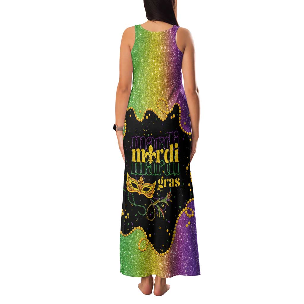 Mardi Gras Tank Maxi Dress Laissez Les Bons Temps Rouler LT05 - Wonder Print Shop