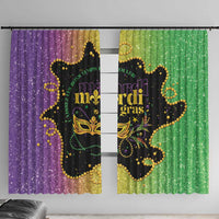 Mardi Gras Window Curtain Laissez Les Bons Temps Rouler LT05 - Wonder Print Shop