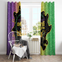 Mardi Gras Window Curtain Laissez Les Bons Temps Rouler LT05 - Wonder Print Shop