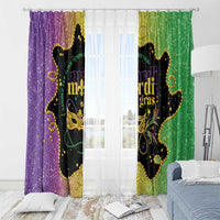 Mardi Gras Window Curtain Laissez Les Bons Temps Rouler LT05 - Wonder Print Shop