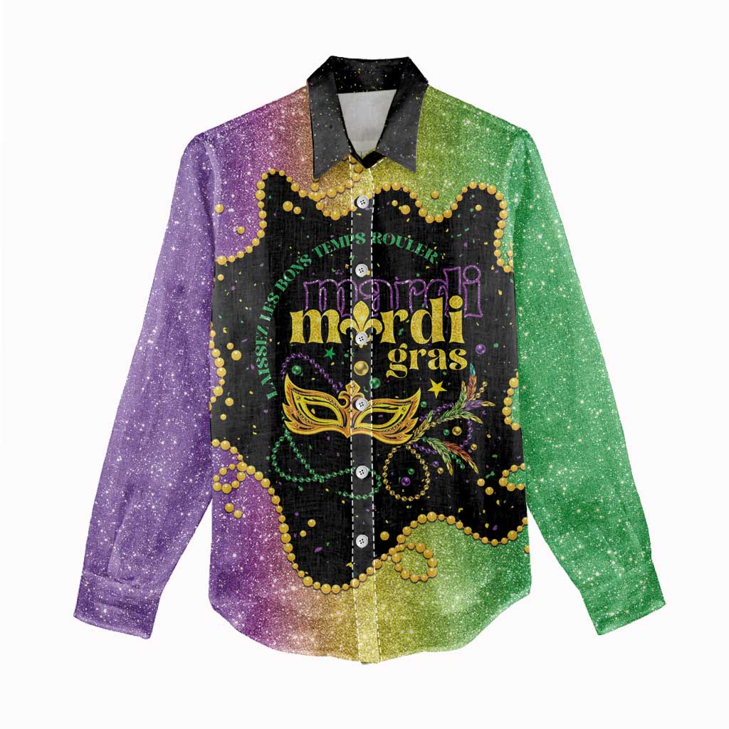 Mardi Gras Women Casual Shirt Laissez Les Bons Temps Rouler LT05 - Wonder Print Shop