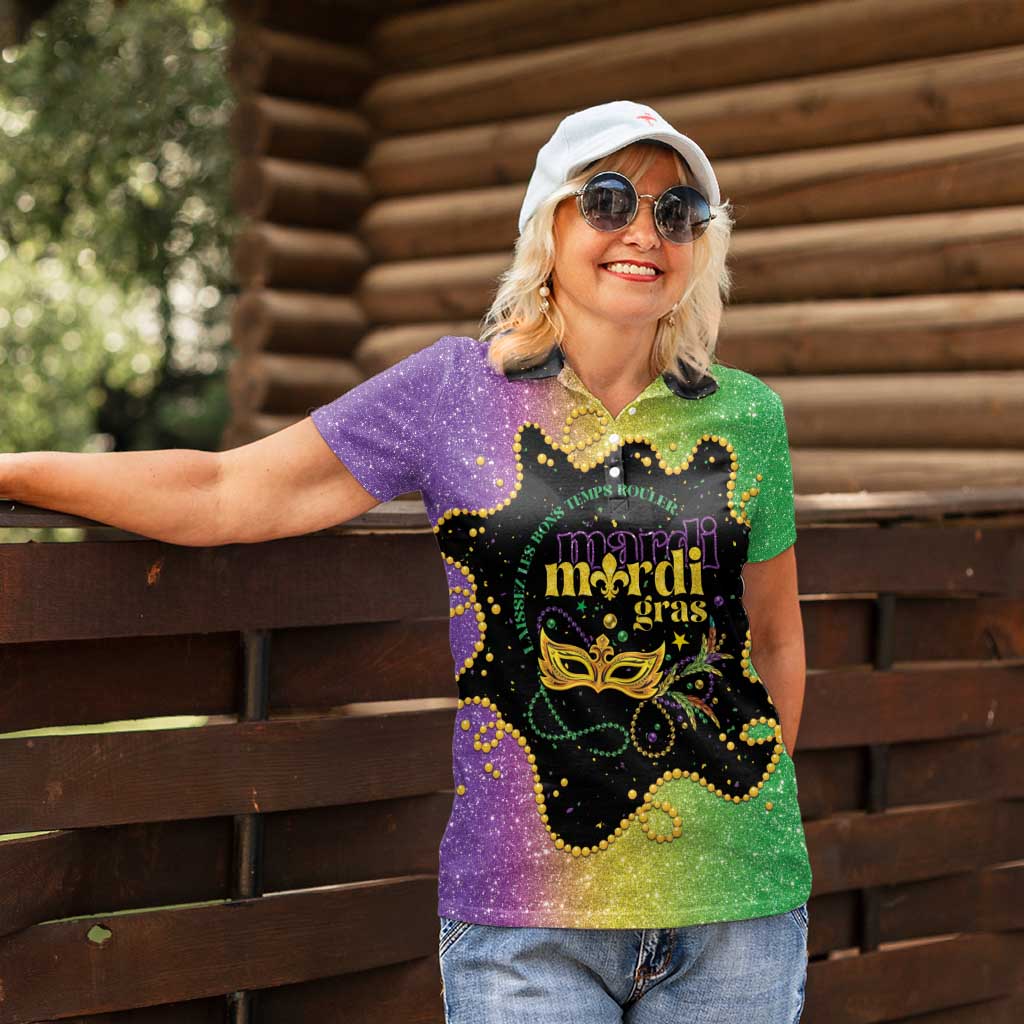 Mardi Gras Women Polo Shirt Laissez Les Bons Temps Rouler LT05 - Wonder Print Shop