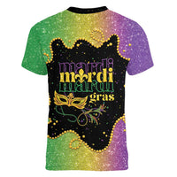 Mardi Gras Women V-Neck T-Shirt Laissez Les Bons Temps Rouler LT05 - Wonder Print Shop