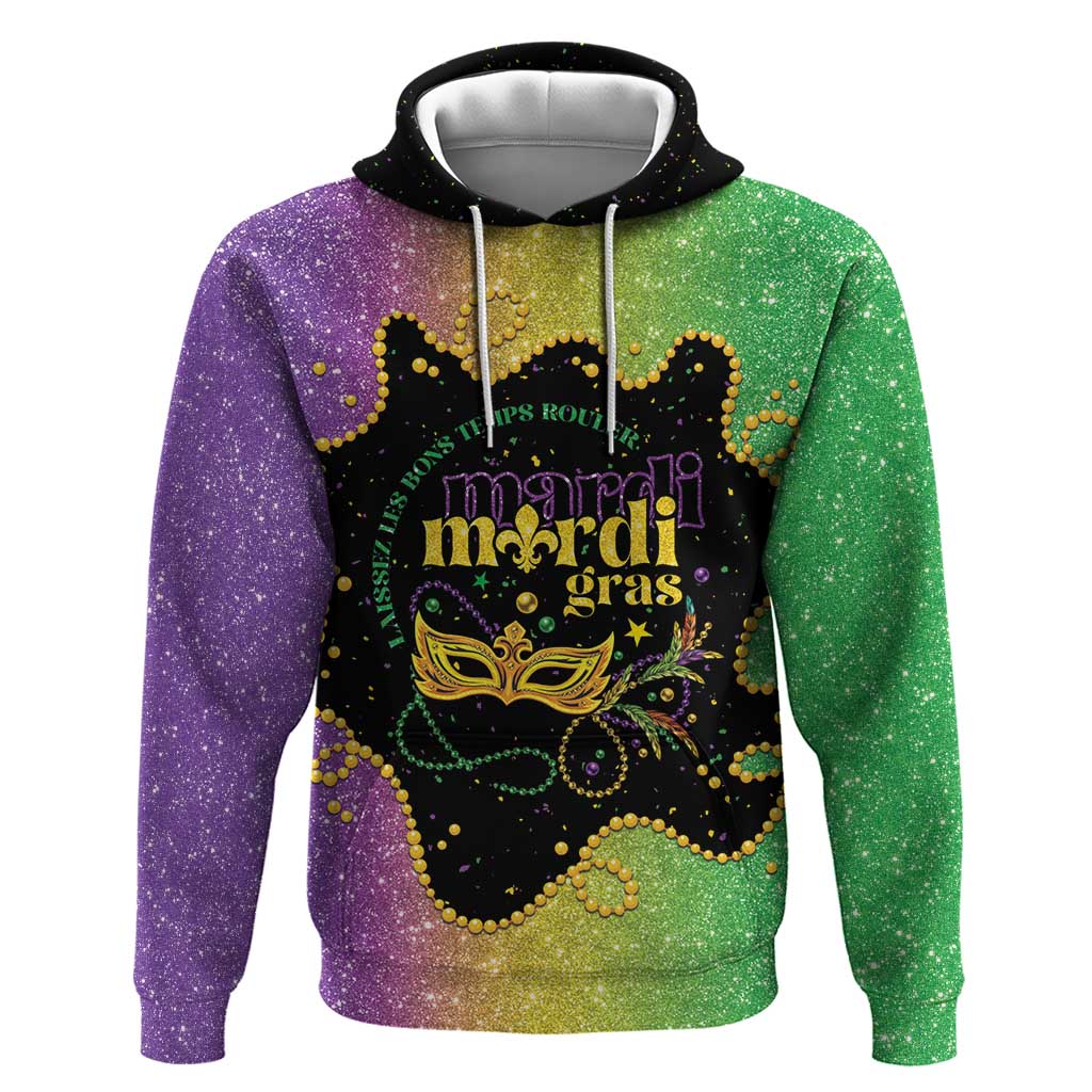 Mardi Gras Zip Hoodie Laissez Les Bons Temps Rouler LT05 - Wonder Print Shop