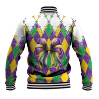 Love Mardi Gras Baseball Jacket Coquette Bow Glitter Style