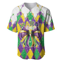 Love Mardi Gras Baseball Jersey Coquette Bow Glitter Style