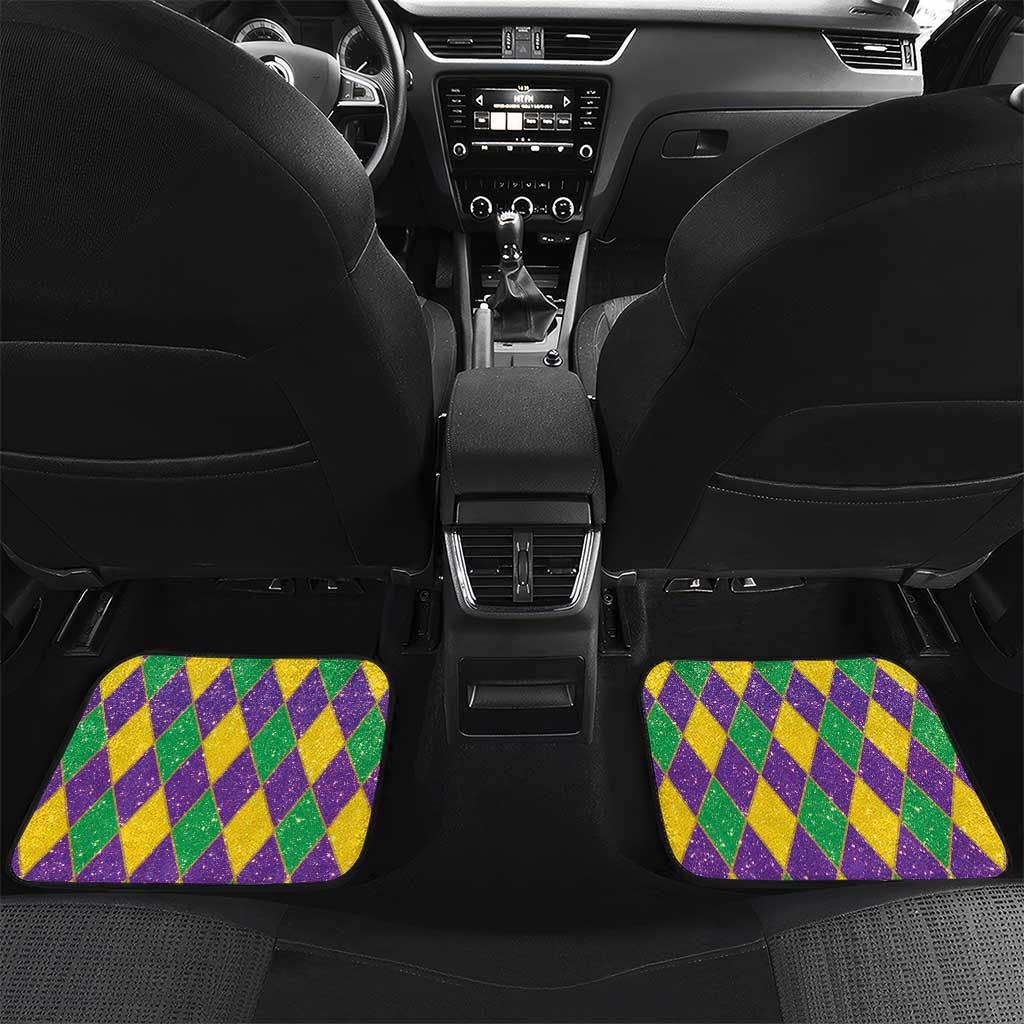 Love Mardi Gras Car Mats Coquette Bow Glitter Style