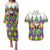 Love Mardi Gras Couples Matching Puletasi and Hawaiian Shirt Coquette Bow Glitter Style