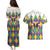 Love Mardi Gras Couples Matching Puletasi and Hawaiian Shirt Coquette Bow Glitter Style