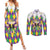Love Mardi Gras Couples Matching Summer Maxi Dress and Long Sleeve Button Shirt Coquette Bow Glitter Style