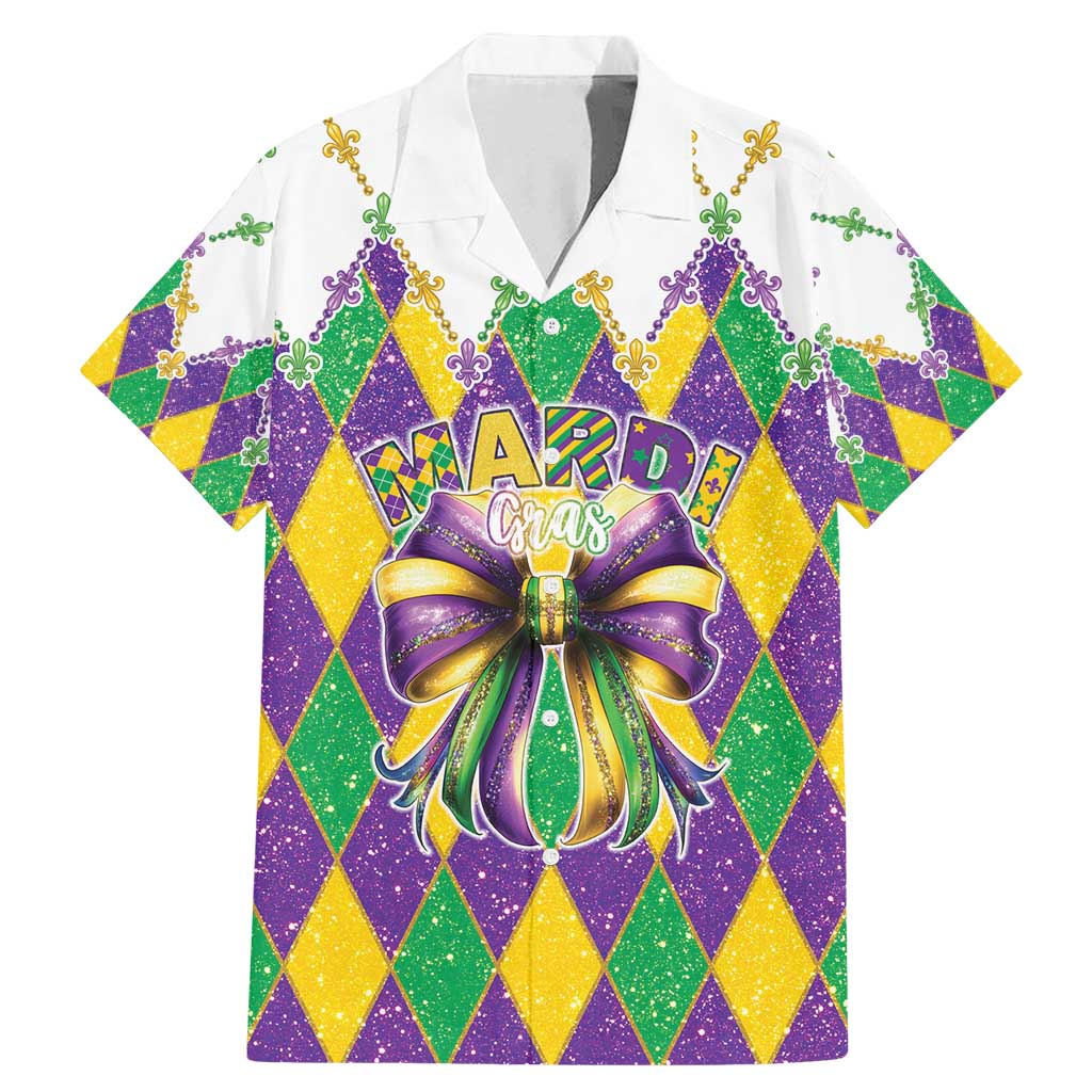 Love Mardi Gras Family Matching Mermaid Dress and Hawaiian Shirt Coquette Bow Glitter Style