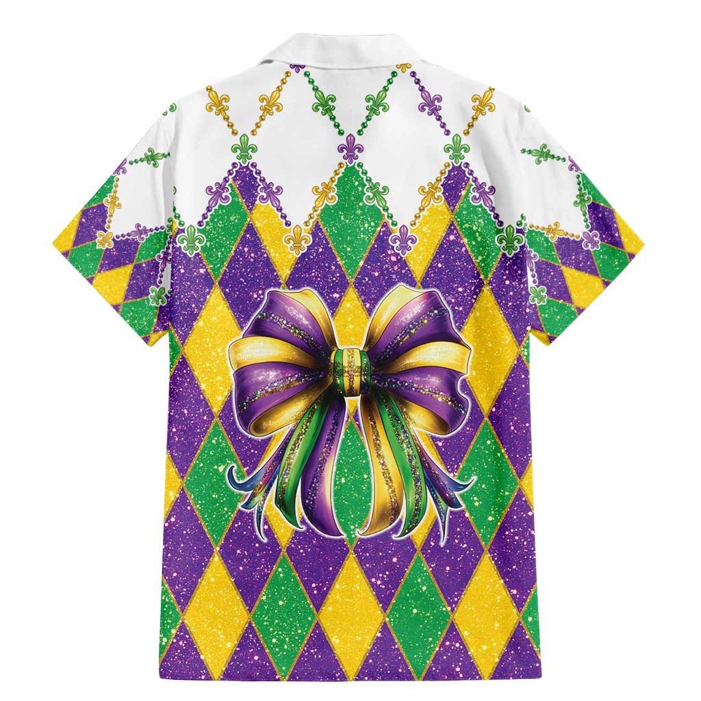 Love Mardi Gras Family Matching Mermaid Dress and Hawaiian Shirt Coquette Bow Glitter Style