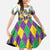 Love Mardi Gras Family Matching Off The Shoulder Long Sleeve Dress and Hawaiian Shirt Coquette Bow Glitter Style