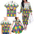 Love Mardi Gras Family Matching Off The Shoulder Long Sleeve Dress and Hawaiian Shirt Coquette Bow Glitter Style