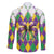 Love Mardi Gras Family Matching Off The Shoulder Long Sleeve Dress and Hawaiian Shirt Coquette Bow Glitter Style