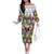 Love Mardi Gras Family Matching Off The Shoulder Long Sleeve Dress and Hawaiian Shirt Coquette Bow Glitter Style