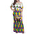 Love Mardi Gras Family Matching Off Shoulder Maxi Dress and Hawaiian Shirt Coquette Bow Glitter Style