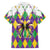Love Mardi Gras Family Matching Short Sleeve Bodycon Dress and Hawaiian Shirt Coquette Bow Glitter Style