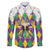 Love Mardi Gras Family Matching Short Sleeve Bodycon Dress and Hawaiian Shirt Coquette Bow Glitter Style