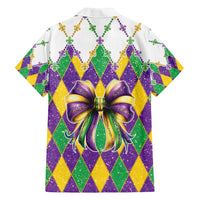 Love Mardi Gras Family Matching Tank Maxi Dress and Hawaiian Shirt Coquette Bow Glitter Style