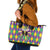 Love Mardi Gras Leather Tote Bag Coquette Bow Glitter Style
