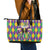 Love Mardi Gras Leather Tote Bag Coquette Bow Glitter Style