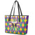 Love Mardi Gras Leather Tote Bag Coquette Bow Glitter Style