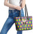 Love Mardi Gras Leather Tote Bag Coquette Bow Glitter Style
