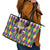 Love Mardi Gras Leather Tote Bag Coquette Bow Glitter Style