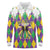 Love Mardi Gras Long Sleeve Polo Shirt Coquette Bow Glitter Style