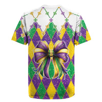 Love Mardi Gras Rugby Jersey Coquette Bow Glitter Style LT05 - Wonder Print Shop