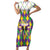 Love Mardi Gras Short Sleeve Bodycon Dress Coquette Bow Glitter Style LT05 - Wonder Print Shop