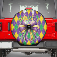Love Mardi Gras Spare Tire Cover Coquette Bow Glitter Style LT05 - Wonder Print Shop