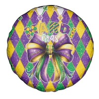 Love Mardi Gras Spare Tire Cover Coquette Bow Glitter Style LT05 - Wonder Print Shop