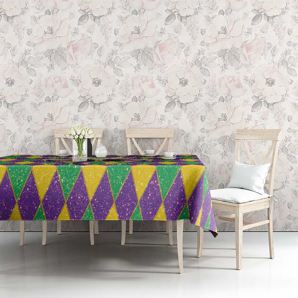 Love Mardi Gras Tablecloth Coquette Bow Glitter Style LT05 - Wonder Print Shop