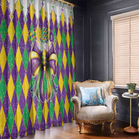 Love Mardi Gras Window Curtain Coquette Bow Glitter Style LT05 - Wonder Print Shop