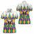 Love Mardi Gras Women Polo Shirt Coquette Bow Glitter Style LT05 - Wonder Print Shop