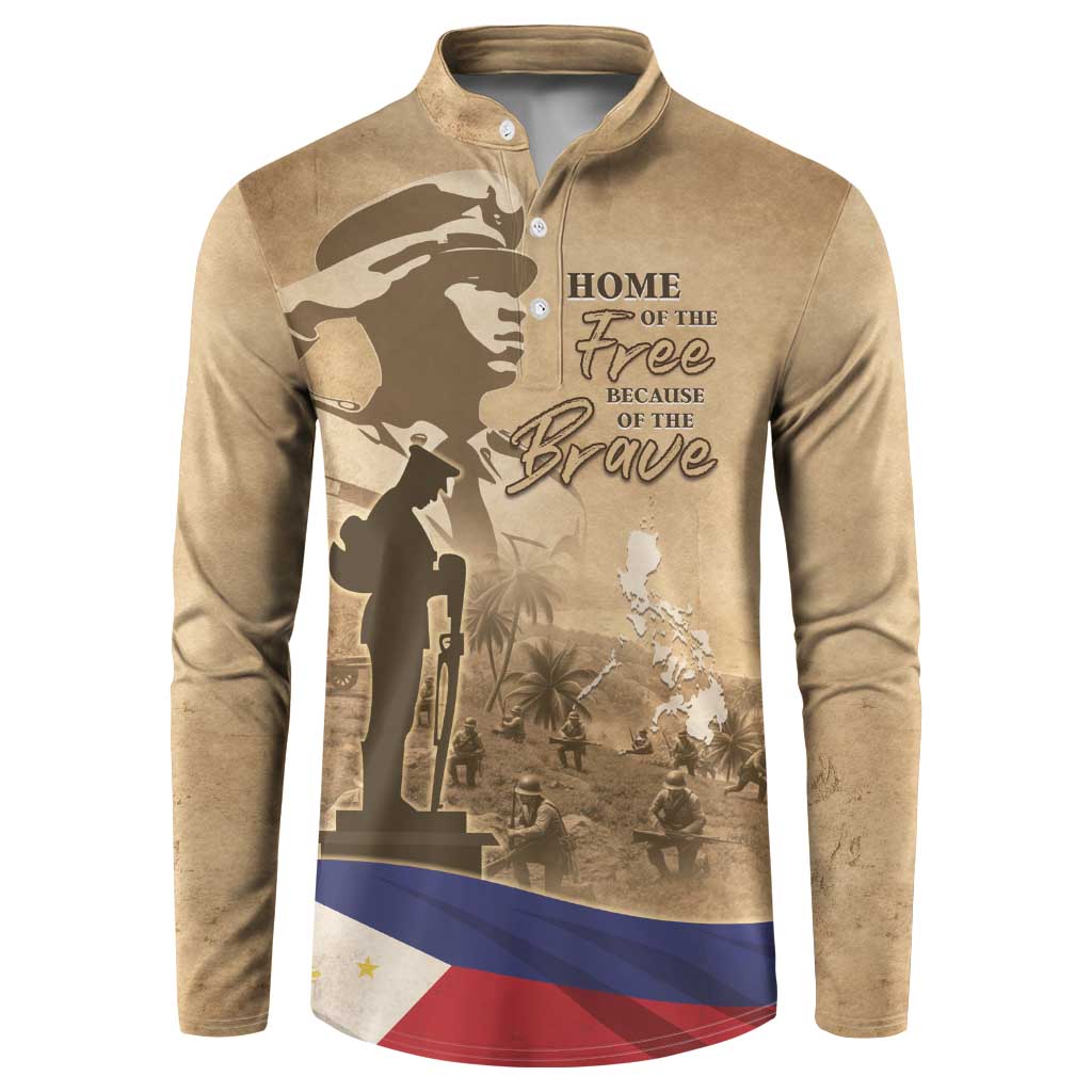 Philippines Memorial Day Button Sweatshirt Honor The Fallen