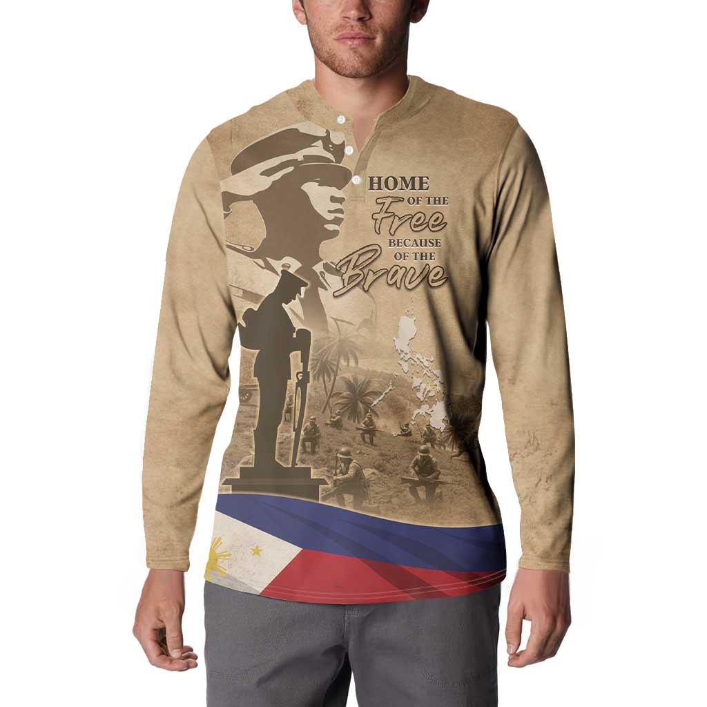 Philippines Memorial Day Button Sweatshirt Honor The Fallen