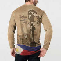Philippines Memorial Day Button Sweatshirt Honor The Fallen
