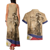 Philippines Memorial Day Couples Matching Tank Maxi Dress and Hawaiian Shirt Honor The Fallen