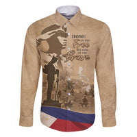 Philippines Memorial Day Family Matching Long Sleeve Bodycon Dress and Hawaiian Shirt Honor The Fallen