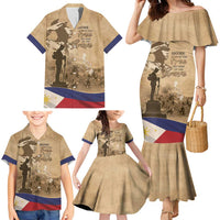 Philippines Memorial Day Family Matching Mermaid Dress and Hawaiian Shirt Honor The Fallen