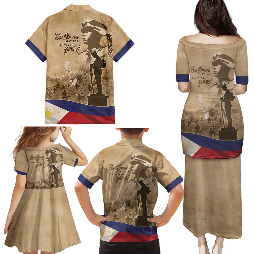 Philippines Memorial Day Family Matching Puletasi and Hawaiian Shirt Honor The Fallen