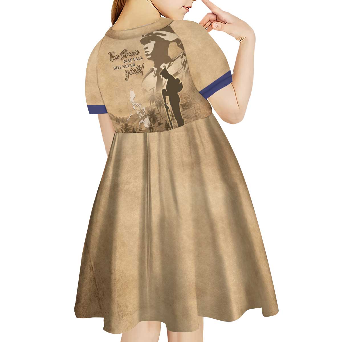 Philippines Memorial Day Kid Short Sleeve Dress Honor The Fallen